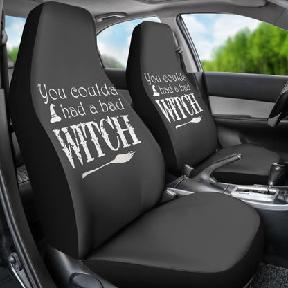 Vintage You Coulda Had a Bad Witch Halloween Car Seat Covers