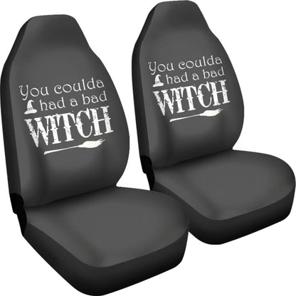 Vintage You Coulda Had a Bad Witch Halloween Car Seat Covers