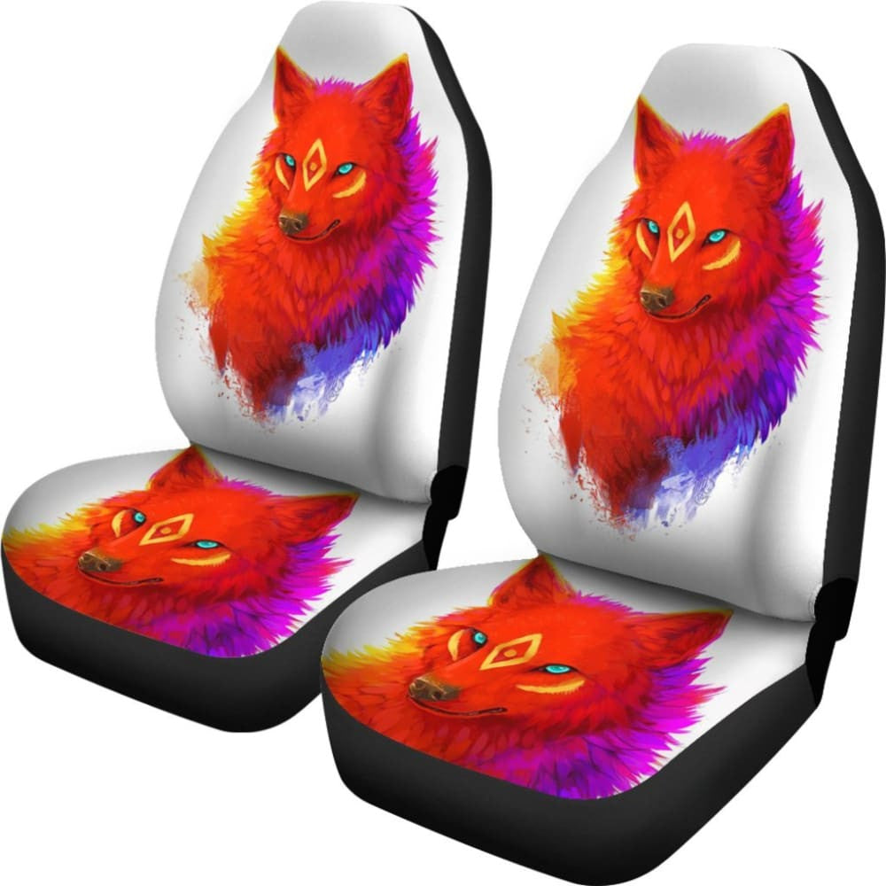 Red Wolf Car Seat Covers