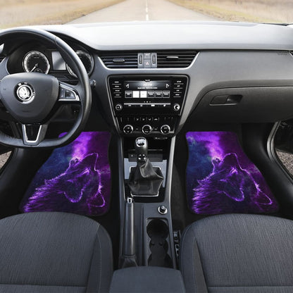 Amazing Galaxy Wolf And Cold Night Car Floor Mats