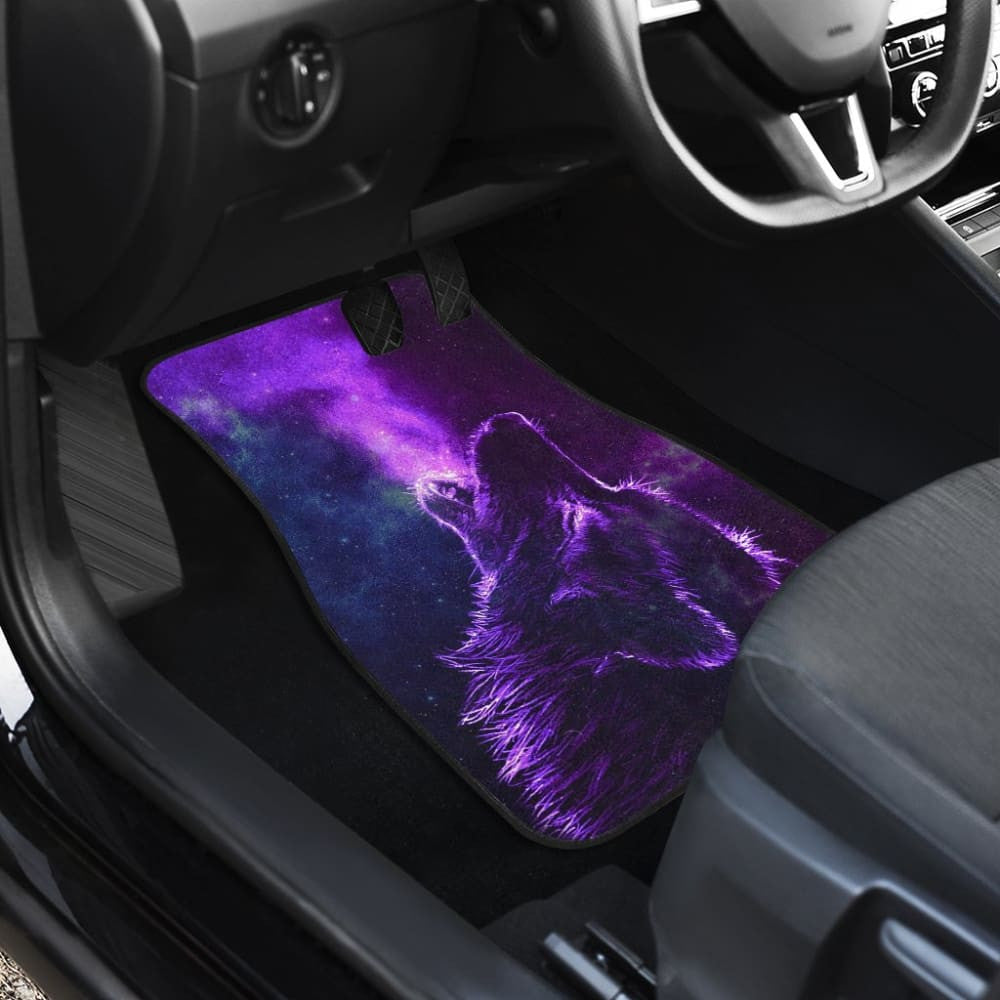 Amazing Galaxy Wolf And Cold Night Car Floor Mats