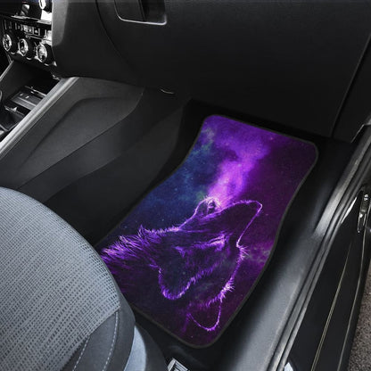 Amazing Galaxy Wolf And Cold Night Car Floor Mats