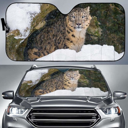 Villy Snow Leopard Cave SnowK Car Sun Shade