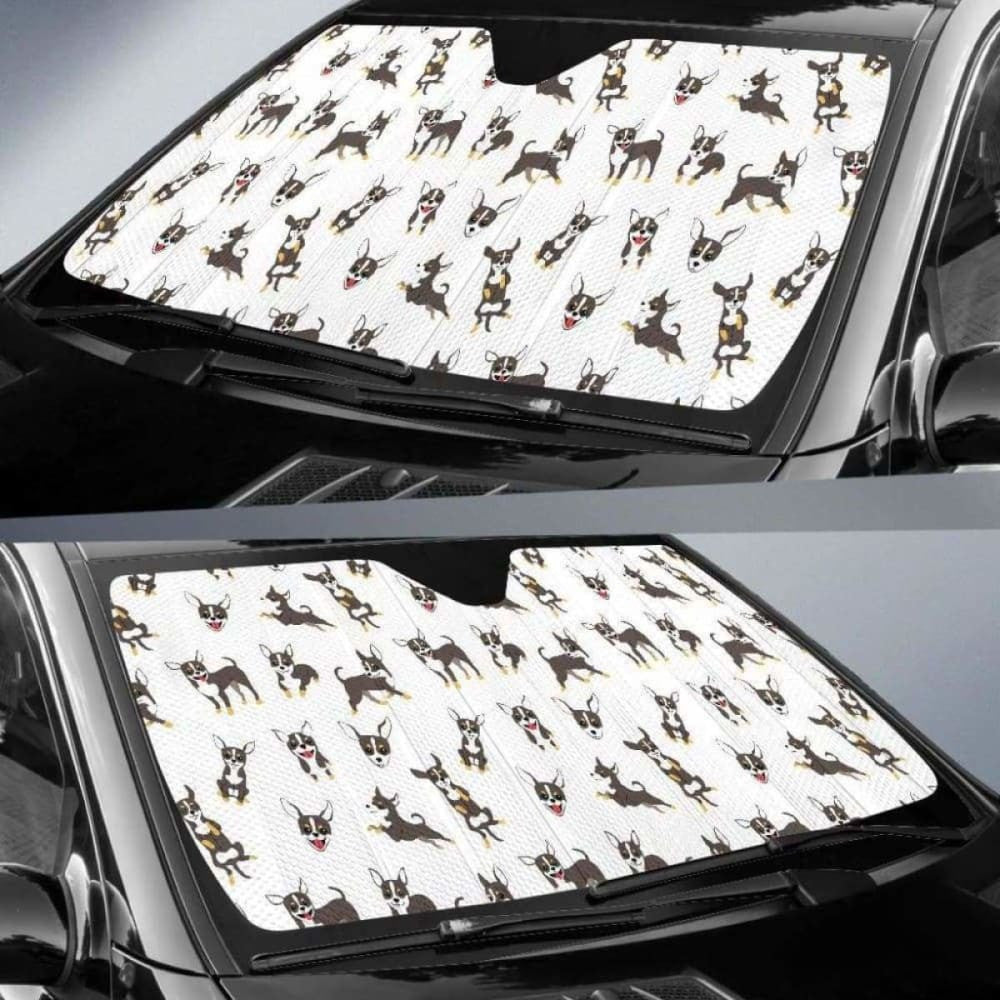 Chihuahua Dog Pattern Car Auto Sun Shades
