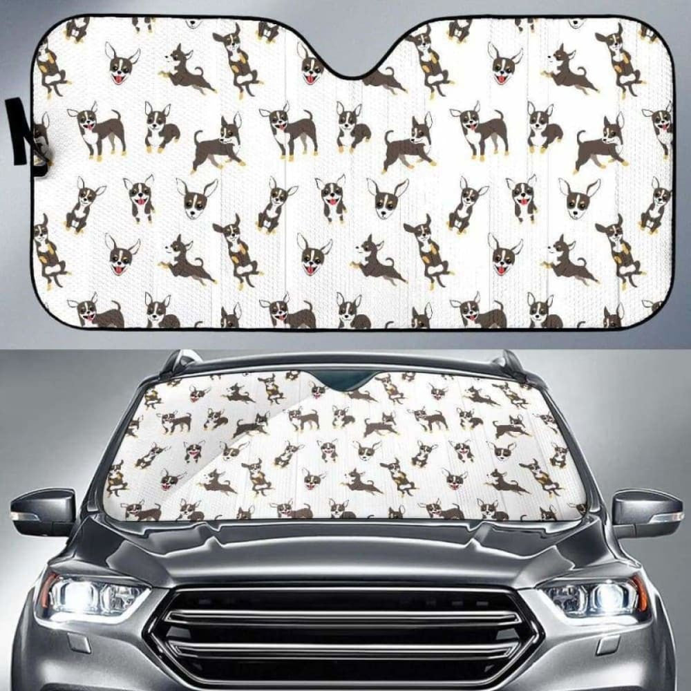 Chihuahua Dog Pattern Car Auto Sun Shades