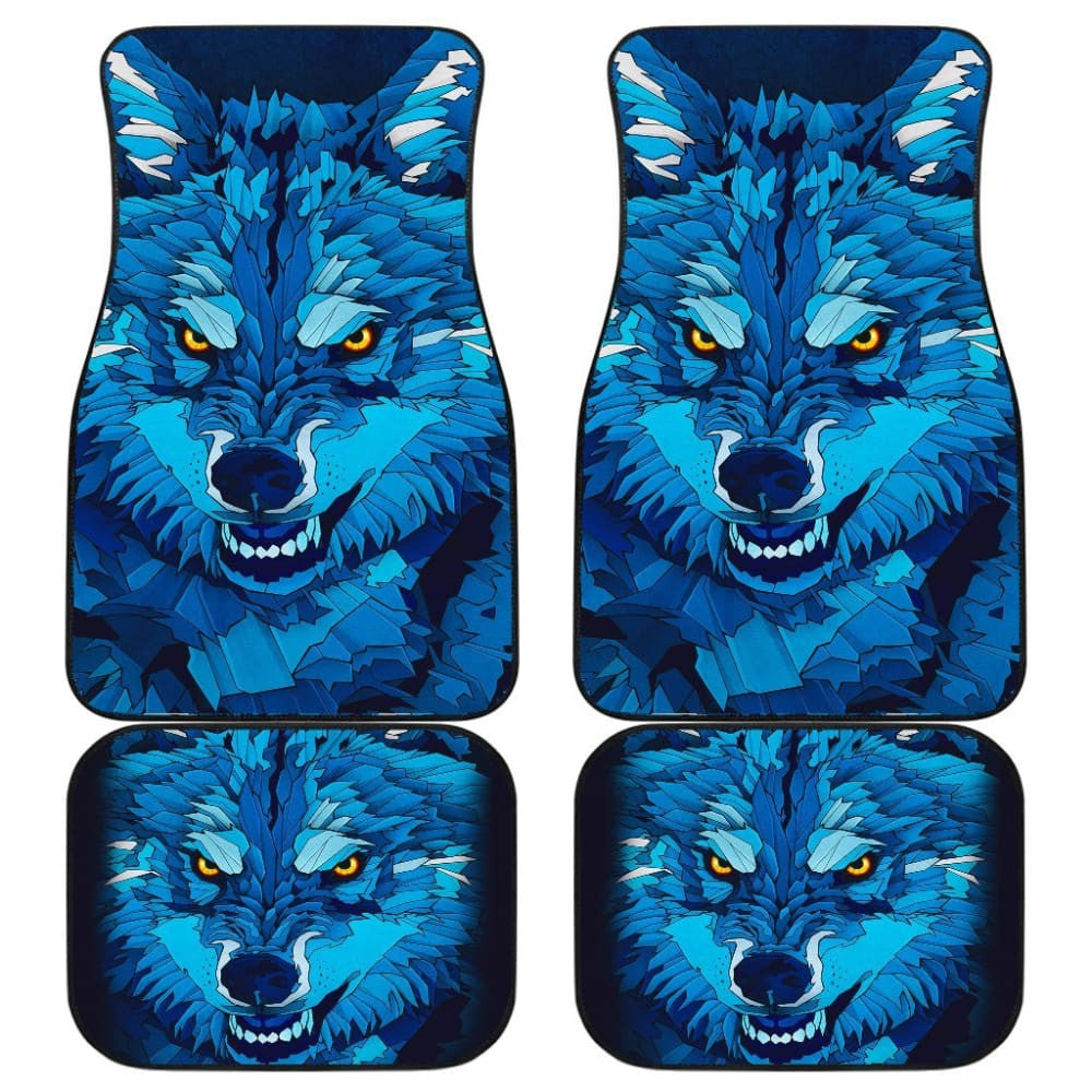 Wolf Front And Back Car Mats