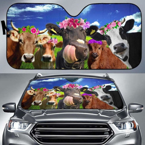 Auto Sun Shades - Cow