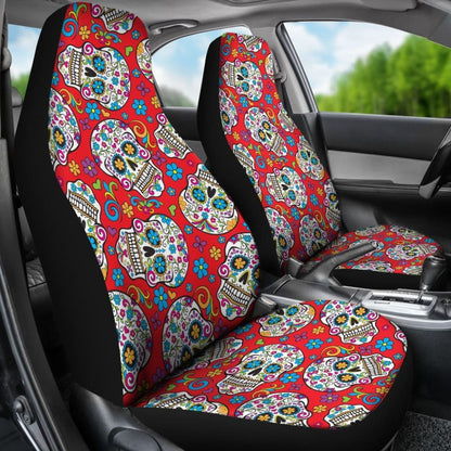 Pcs Sugar Skull Car Seat Covers