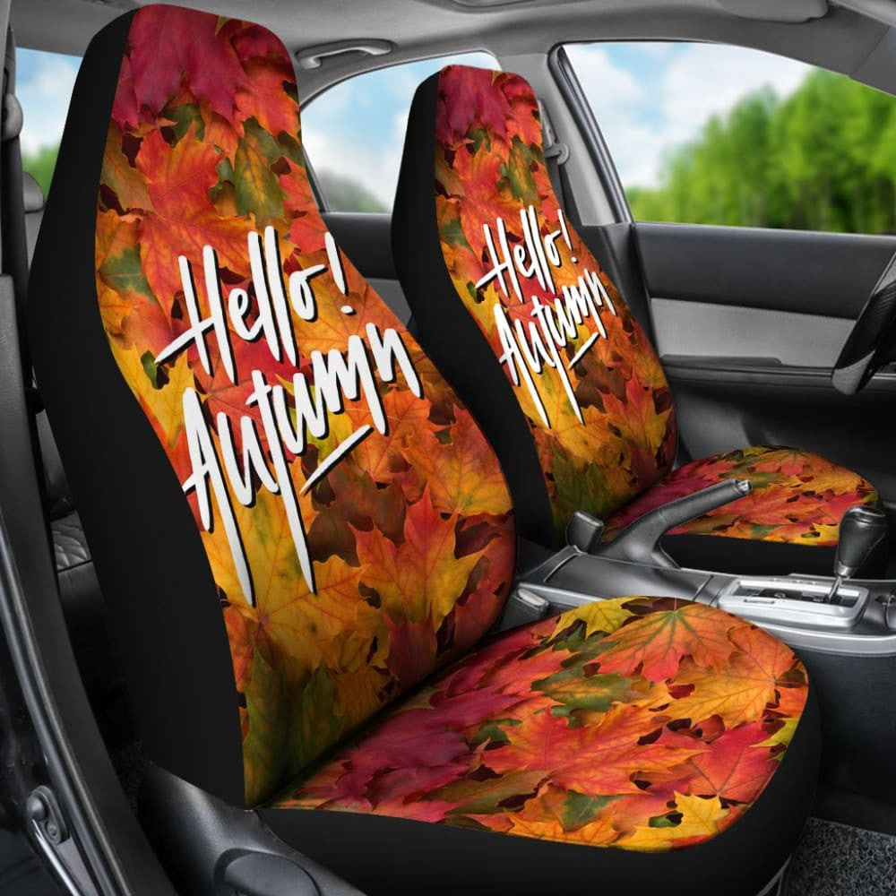 Amazing Hello Autumn Quote Car Seat Covers