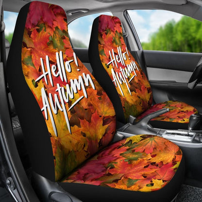 Amazing Hello Autumn Quote Car Seat Covers