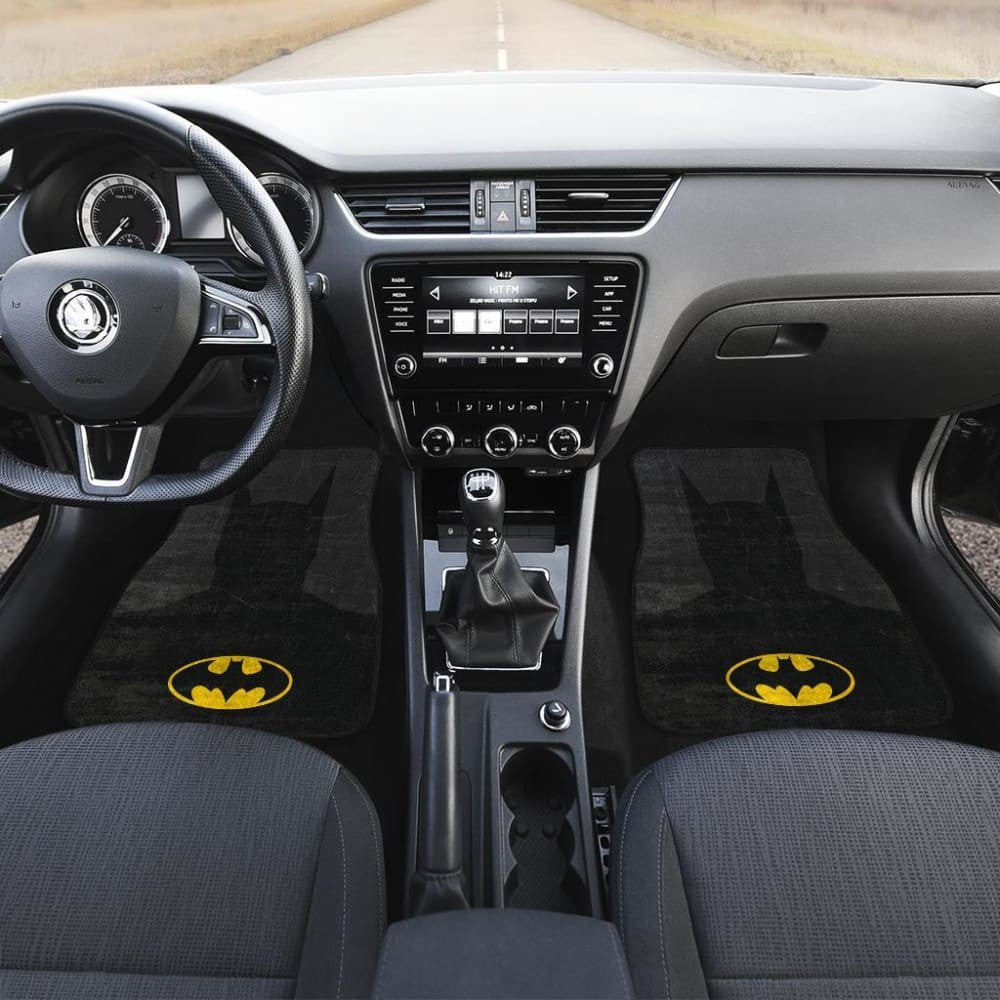 Batman Logo Dc League In Black Theme Car Floor Mats