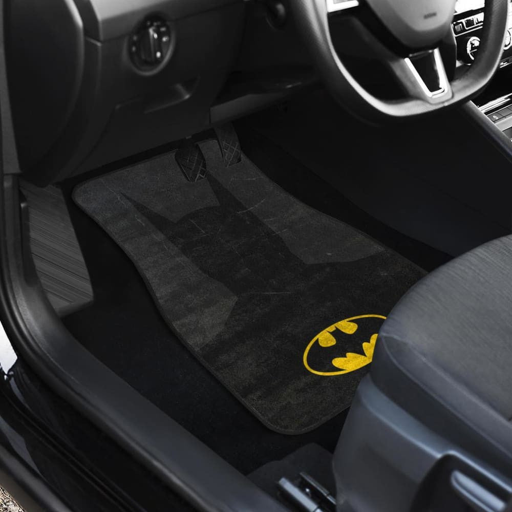 Batman Logo Dc League In Black Theme Car Floor Mats