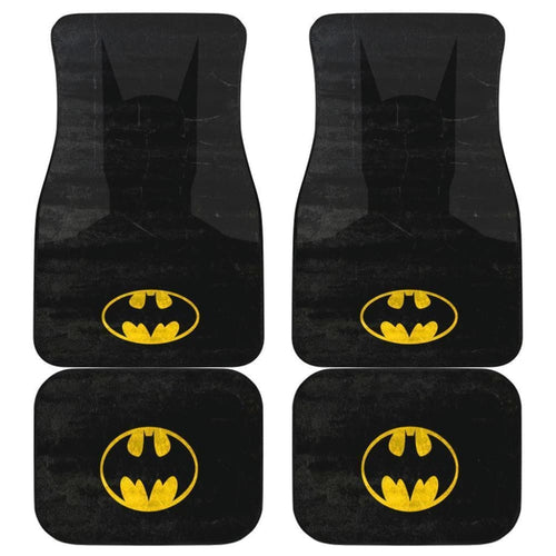 Batman Logo Dc League In Black Theme Car Floor Mats