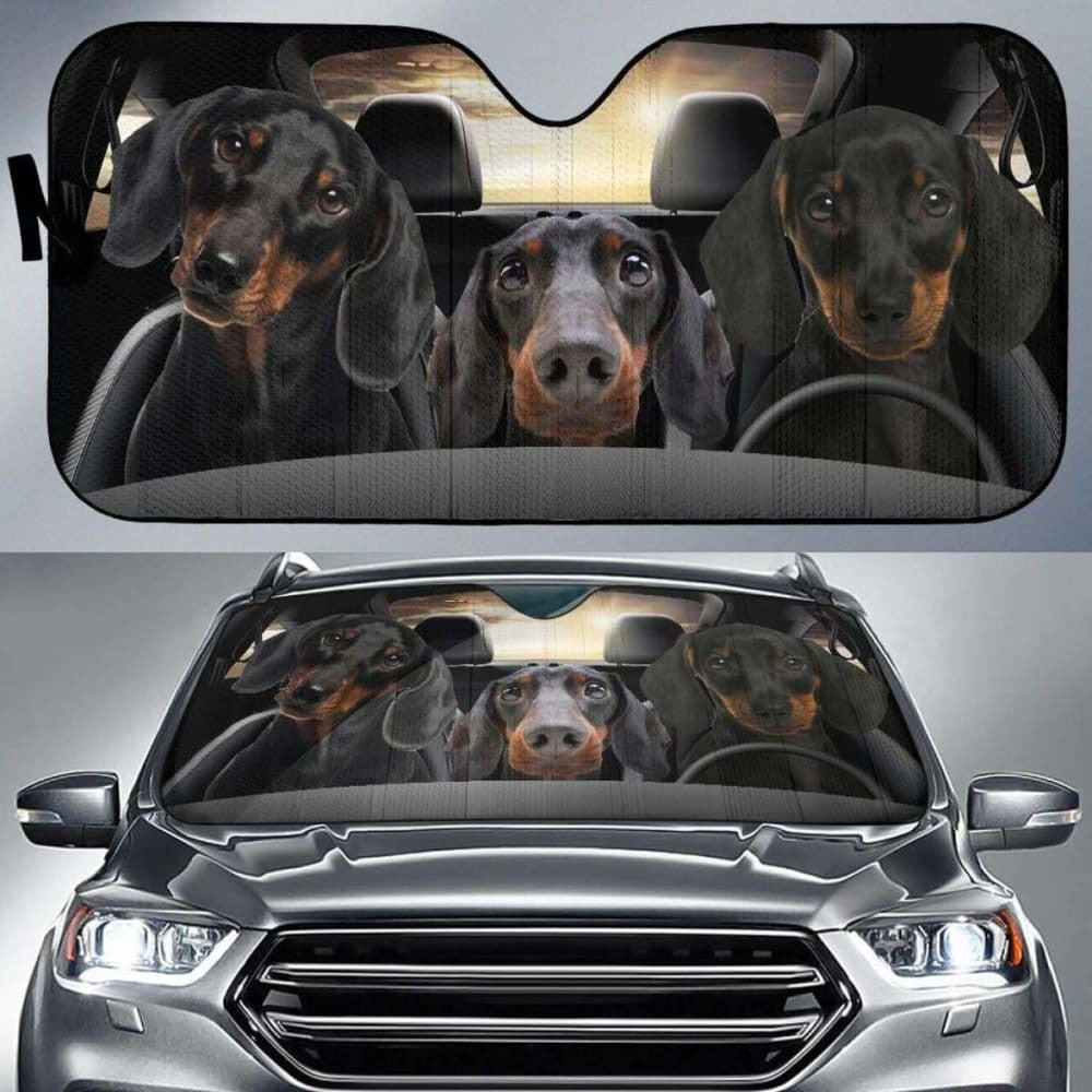 Dachshund Car Auto Sun Shade Funny Dog Windshield