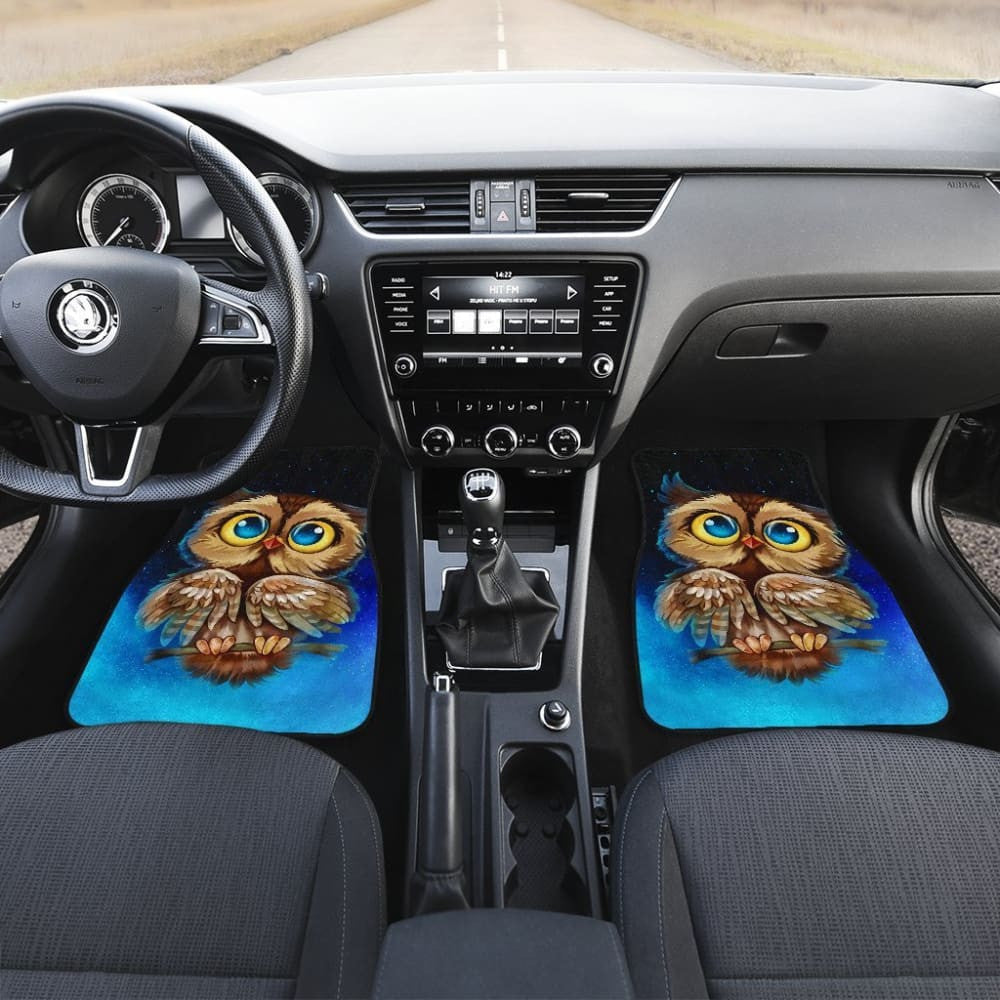 Owl Chibi Funny Face Car Floor Mats