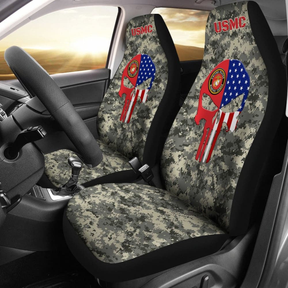 US Marine Corps Car Seat Covers Custom USMC Patriotic Gifts Idea