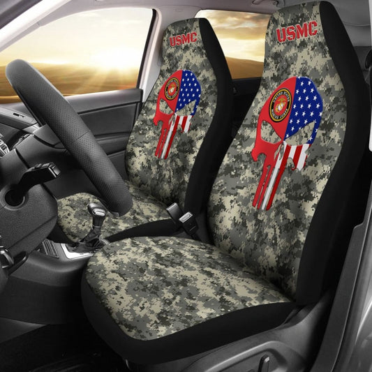 US Marine Corps Car Seat Covers Custom USMC Patriotic Gifts Idea