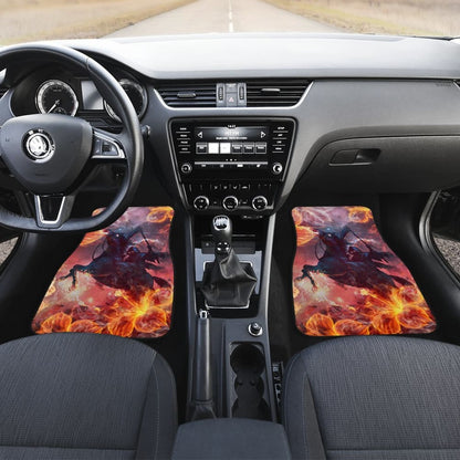 Flaming Fire Grim Reaper Death From Hell Car Floor Mats
