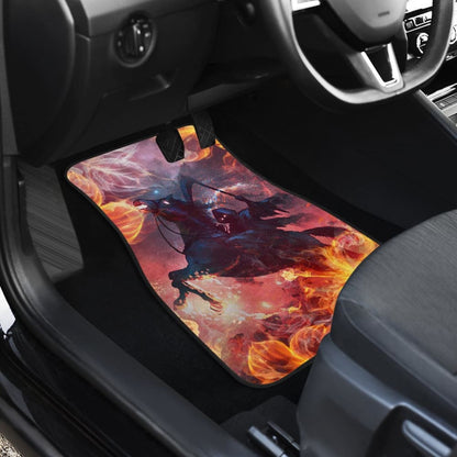 Flaming Fire Grim Reaper Death From Hell Car Floor Mats