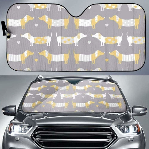Cute Dachshund Dog Pattern Car Auto Sun Shades
