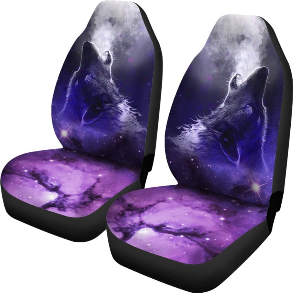 Purple Wolf Car Seat Covers