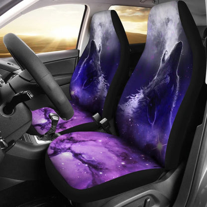 Purple Wolf Car Seat Covers