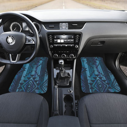 Blue Boho Aztec Streaks Car Floor Mats