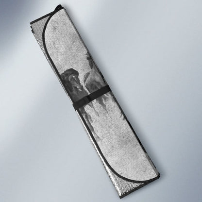 Car Sun Shade With Wild Horses Print