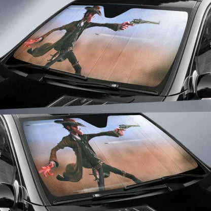 Cowboy Guns Battle car auto sunshades