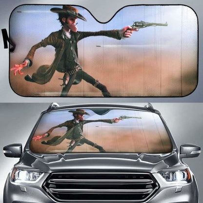 Cowboy Guns Battle car auto sunshades
