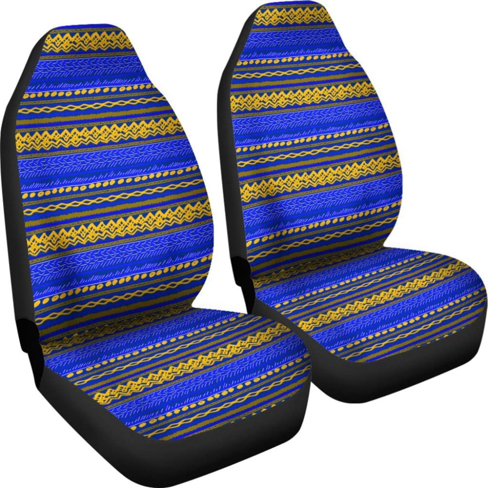 Blue And Yellow Aztec Design