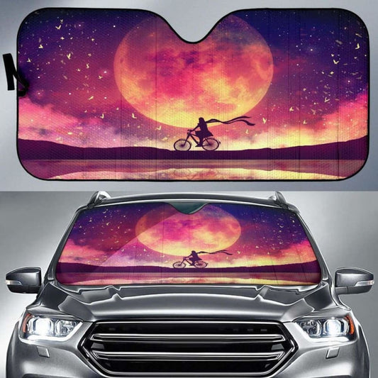 Girly Dream Moon Scenic Surreal Bicycle Car Sun Shade
