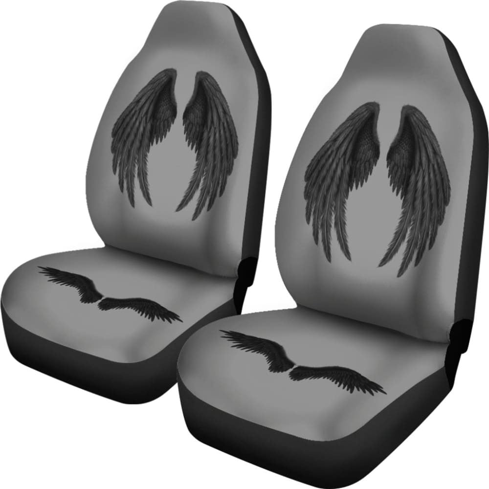 Angel Wings Black Custom Car Seat Covers