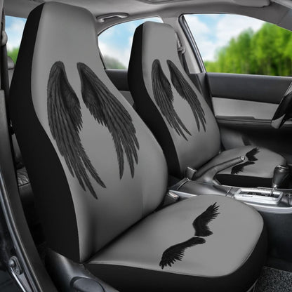 Angel Wings Black Custom Car Seat Covers