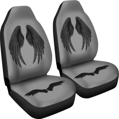 Angel Wings Black Custom Car Seat Covers