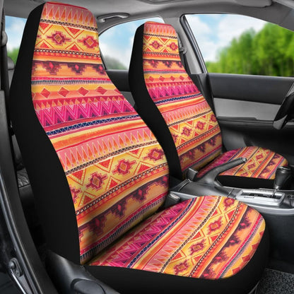 Pink Orange Aztec Car Seat Covers
