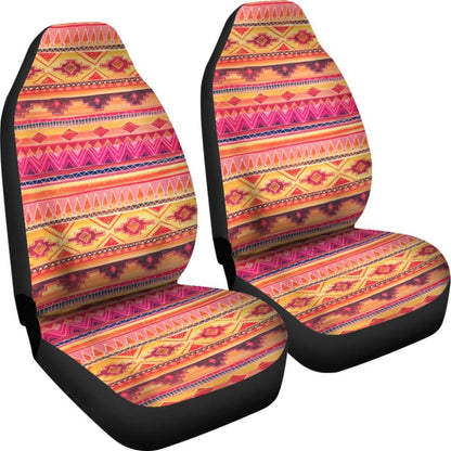 Pink Orange Aztec Car Seat Covers
