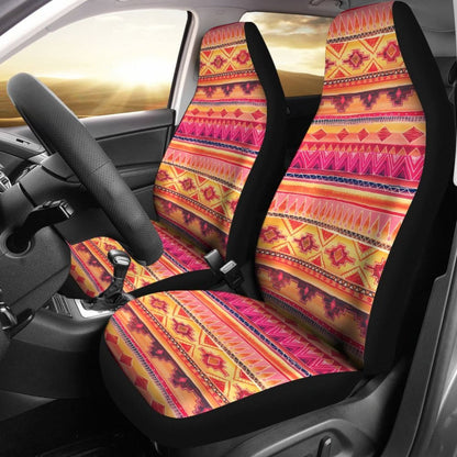 Pink Orange Aztec Car Seat Covers