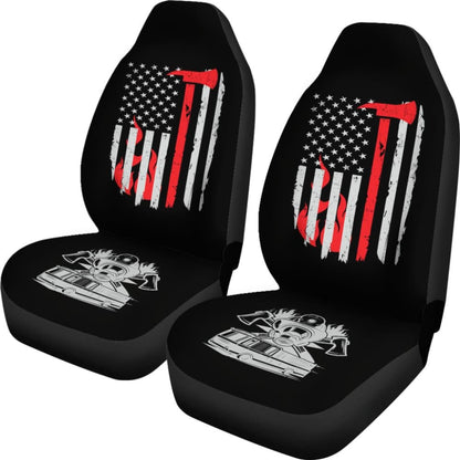 Firefighter American Flag Car Seat Covers Gift