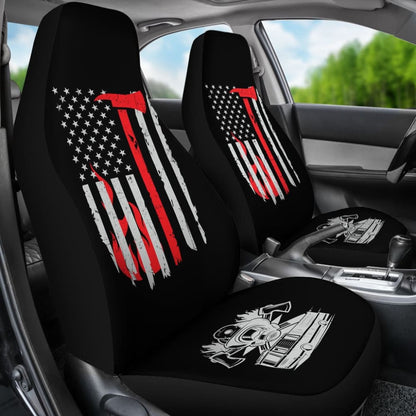Firefighter American Flag Car Seat Covers Gift