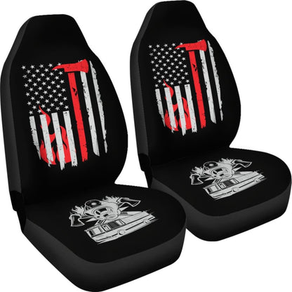 Firefighter American Flag Car Seat Covers Gift