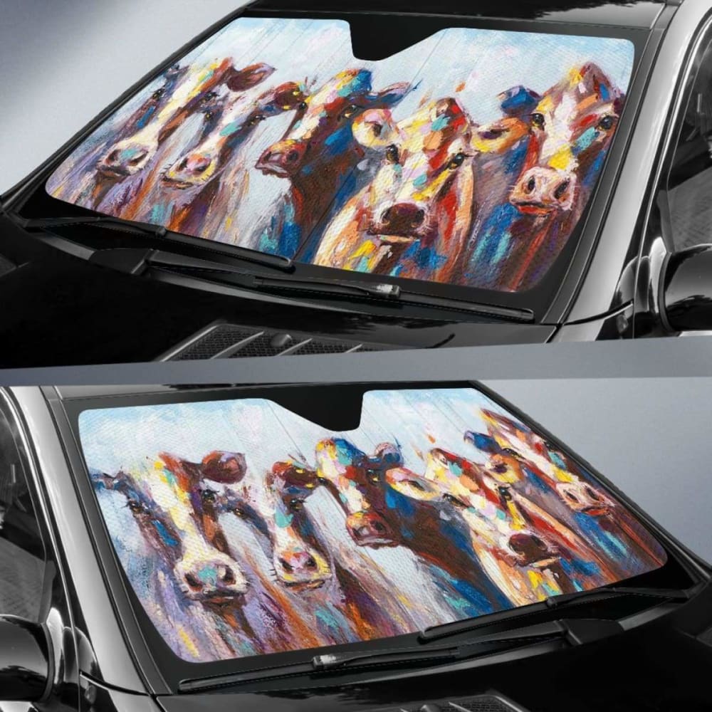 Auto Sun Shades - Cow