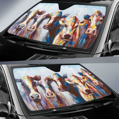 Auto Sun Shades - Cow