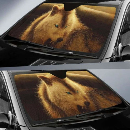 Werewolf Arctic Wolf Car Sun Shades