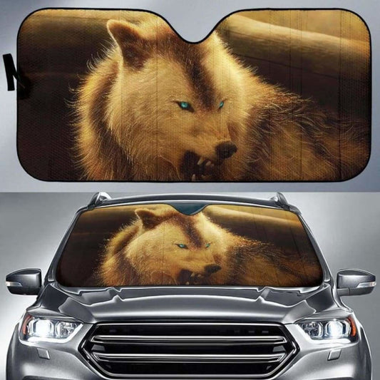 Werewolf Arctic Wolf Car Sun Shades