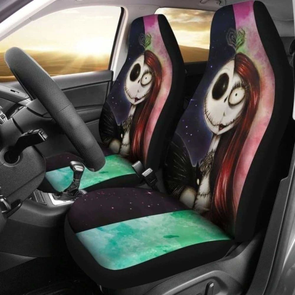 Nightmare Before Christmas Car Seat Covers Face Jack & Sally