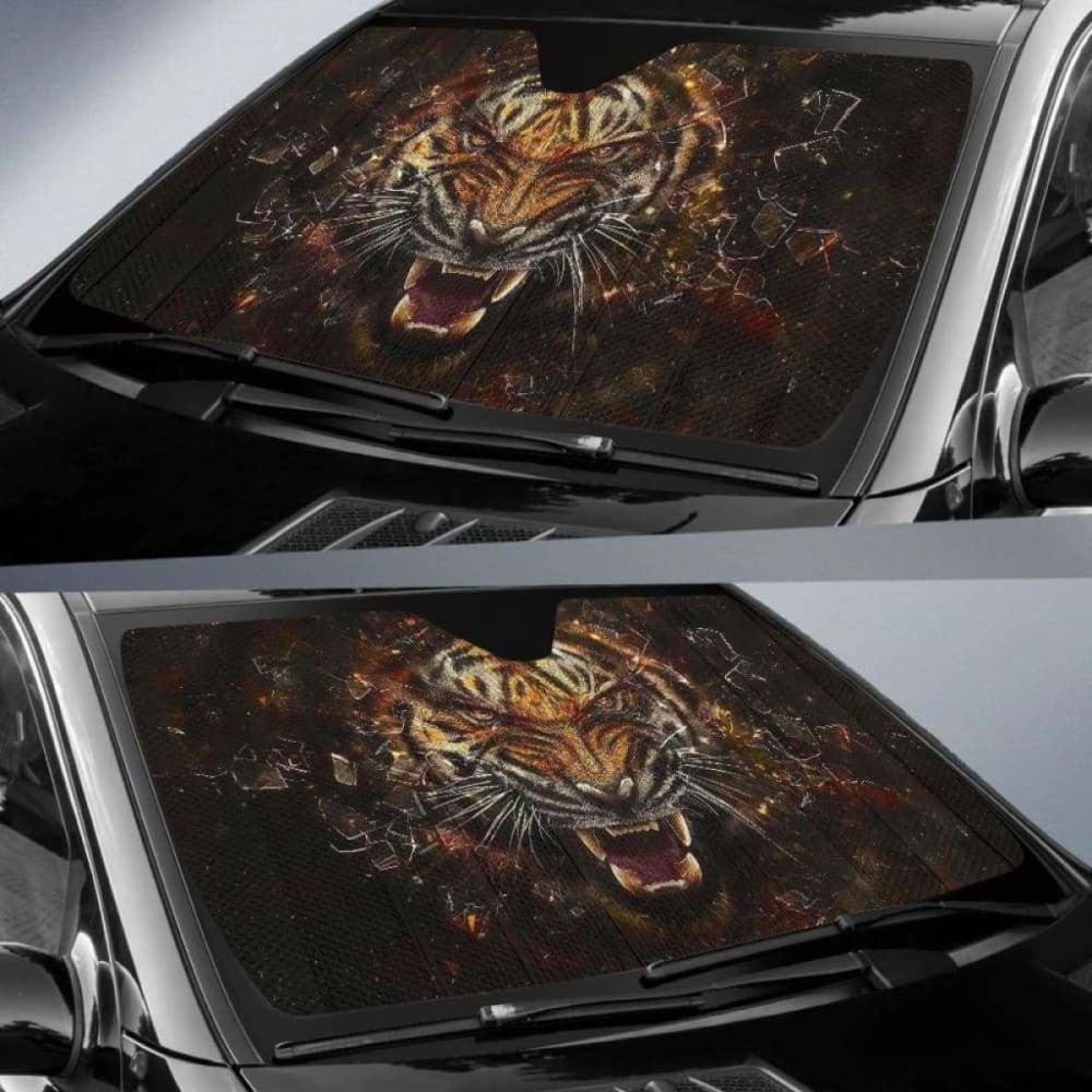 Tiger Angry Car Sun Shades