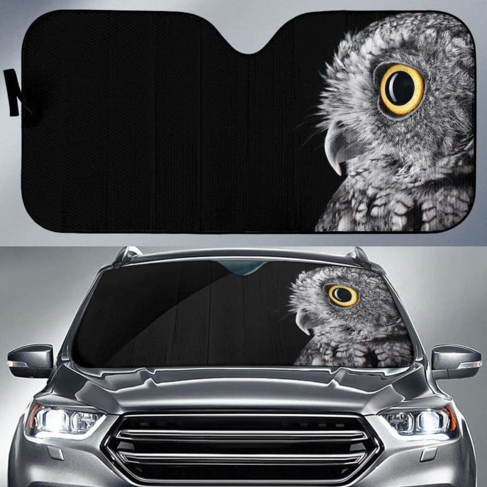 Owl Black HdK Car Sun Shade