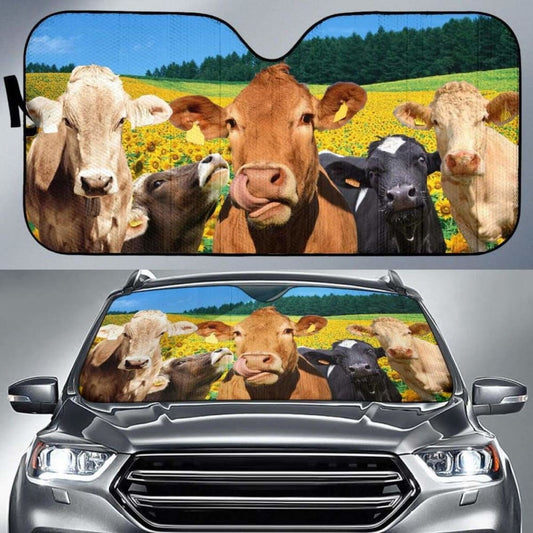 Auto Sun Shades - Cow