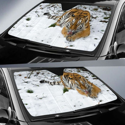 Tiger Snow WinterK Car Sun Shade